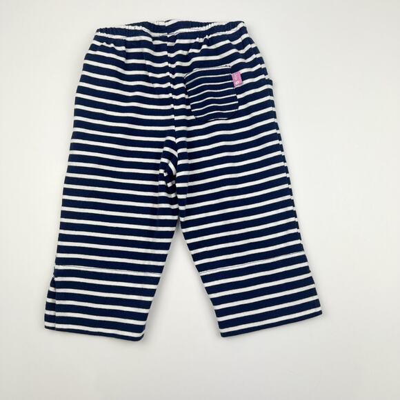 JoJo Maman Bebe Navy Striped Cropped Pants - Picture 5 of 6